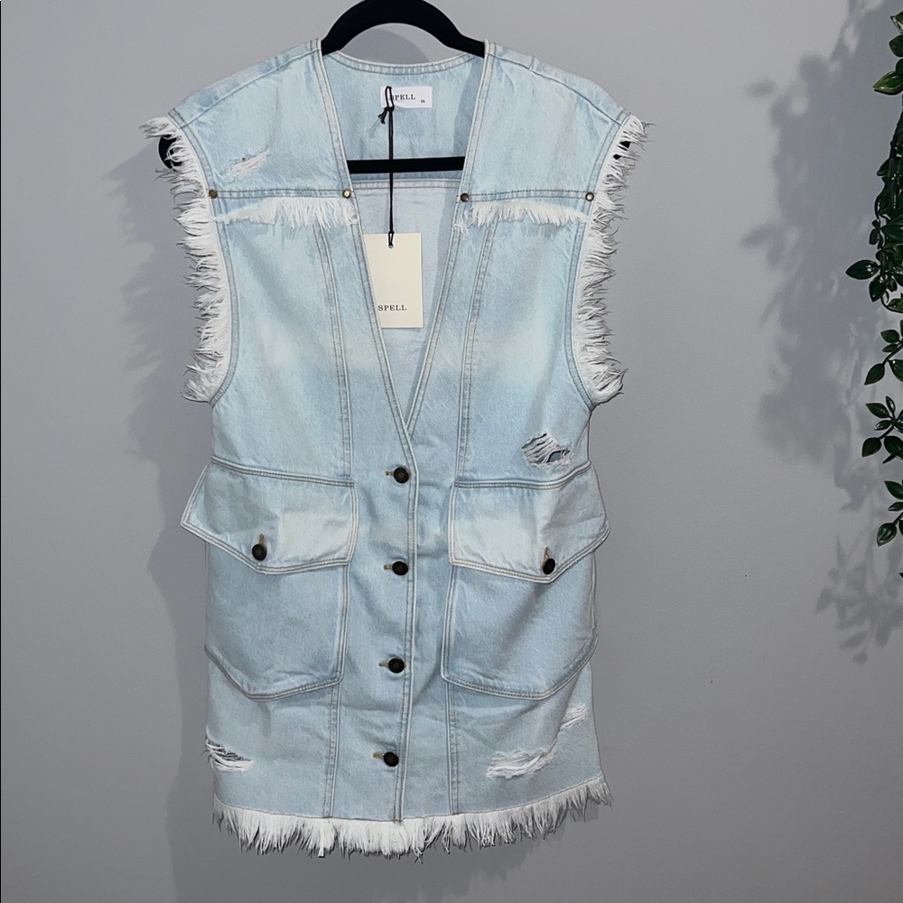 NWTS SPELL DAYDREAMER DENIM VEST - Picture 6 of 17